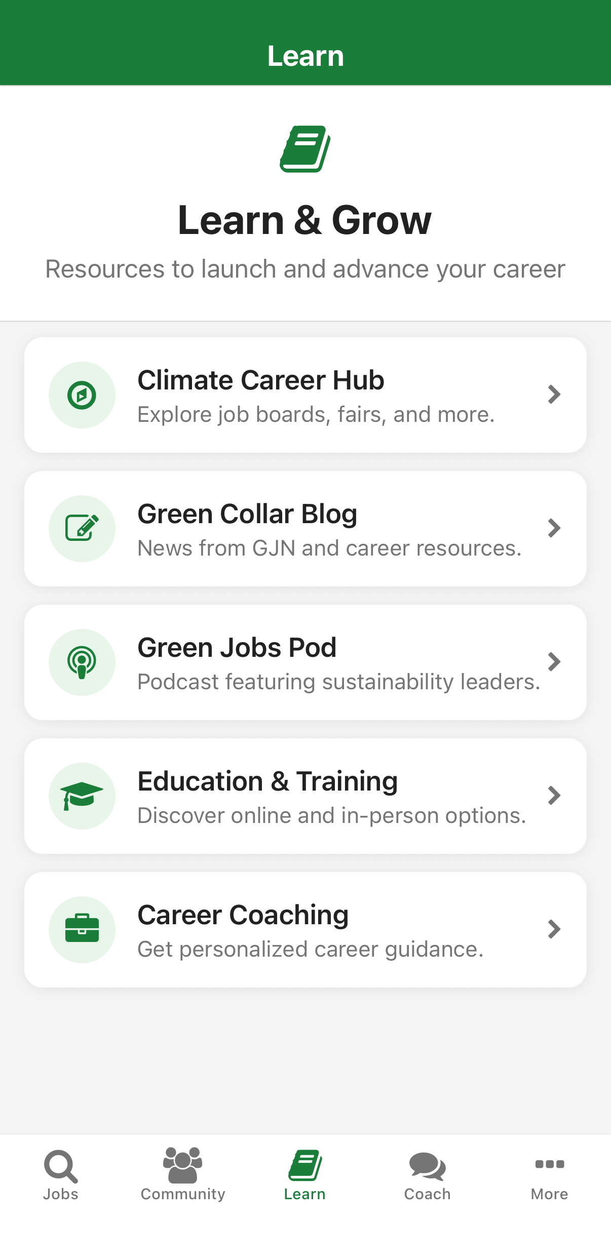 Learn — Resources to grow your career